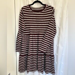Torrid Maroon and Gray Lounge Dress